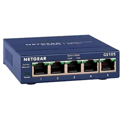 Switch a 5 porte Netgear gestione unmanaged blu