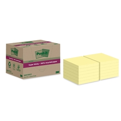 Post-it®carta riciclata 76x76 mm giallo canary 12 blocchi/70 ff