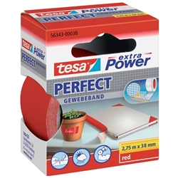 Nastro in tela plastificato - Tesa - 38 mm x 2 75 m - rosso