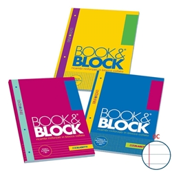 Blocco A4 Blasetti collato 80 gr/mq righe 0C margine 40 fogl - conf. 5