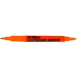 Marcatore speciale Artline  doppia punta materiale elettrico arancio
