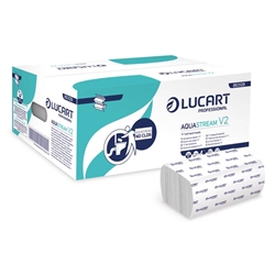 Asciugamano a "V" - Lucart Aquastream - 2 veli - conf. 20
