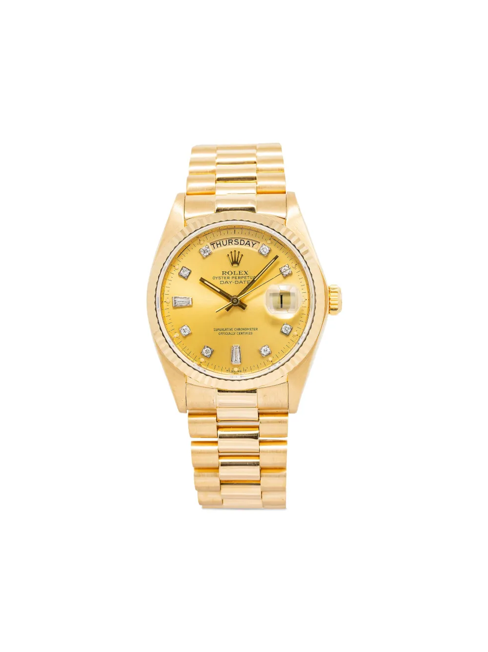 Rolex pre-owned Day-Date diamond 36mm - Oro