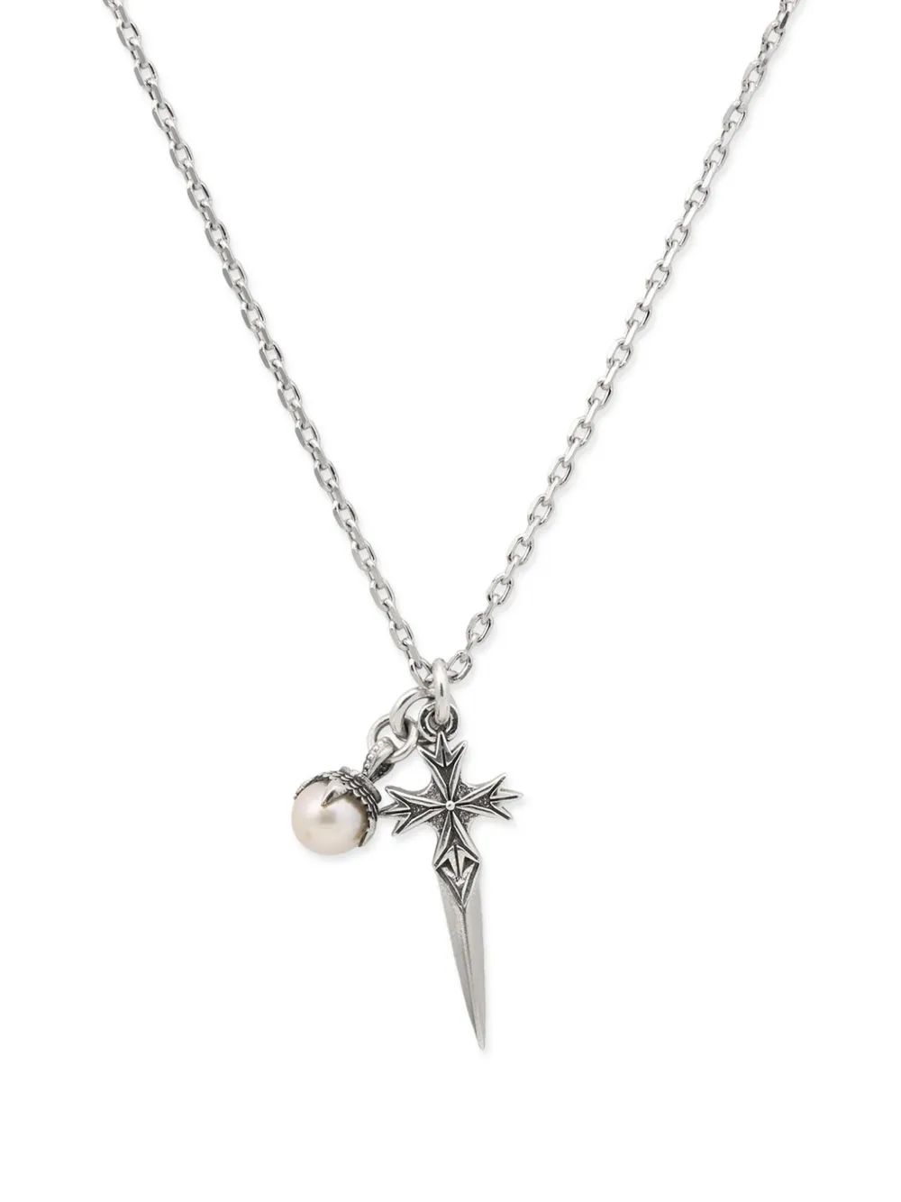 Emanuele Bicocchi pearl-pendant necklace - Argento