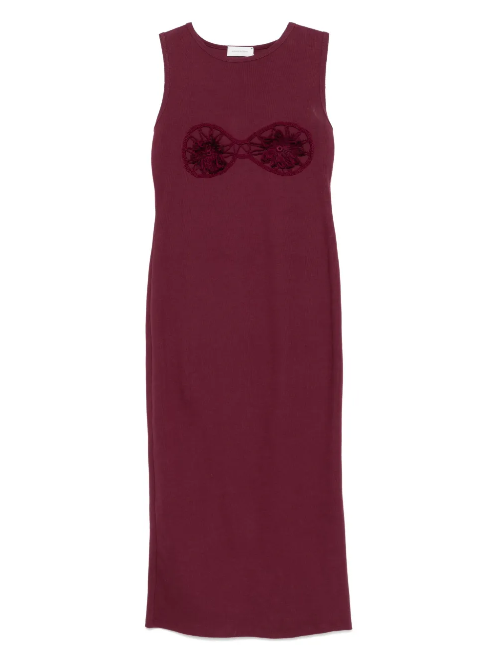 Magda Butrym flower-appliqué midi dress - Viola