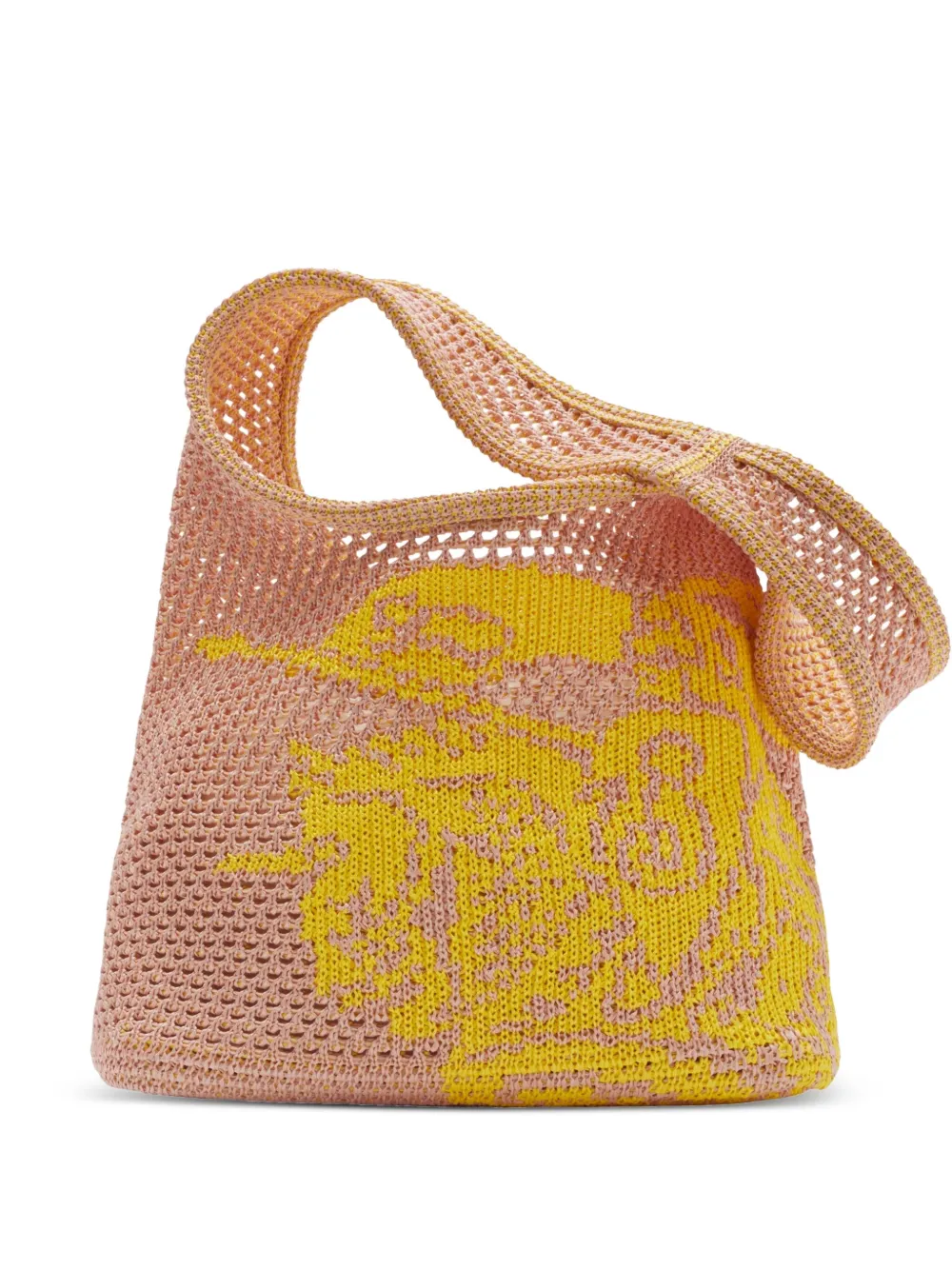 Burberry Borsa tote EKD piccola all'uncinetto - Rosa