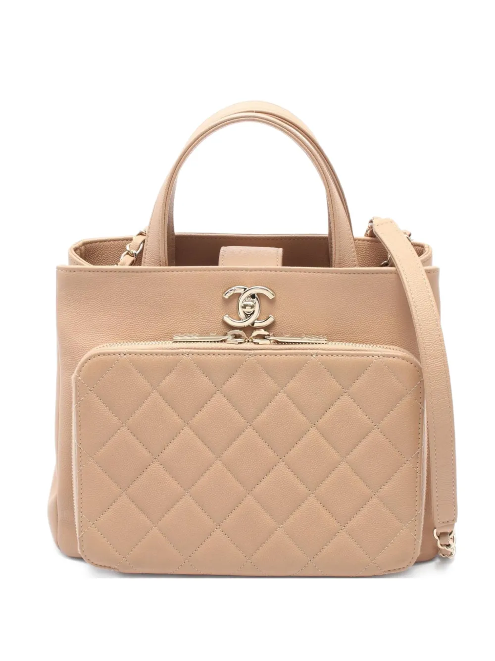 CHANEL Pre-Owned 2019 Business Affinity shoulder bag - Toni neutri