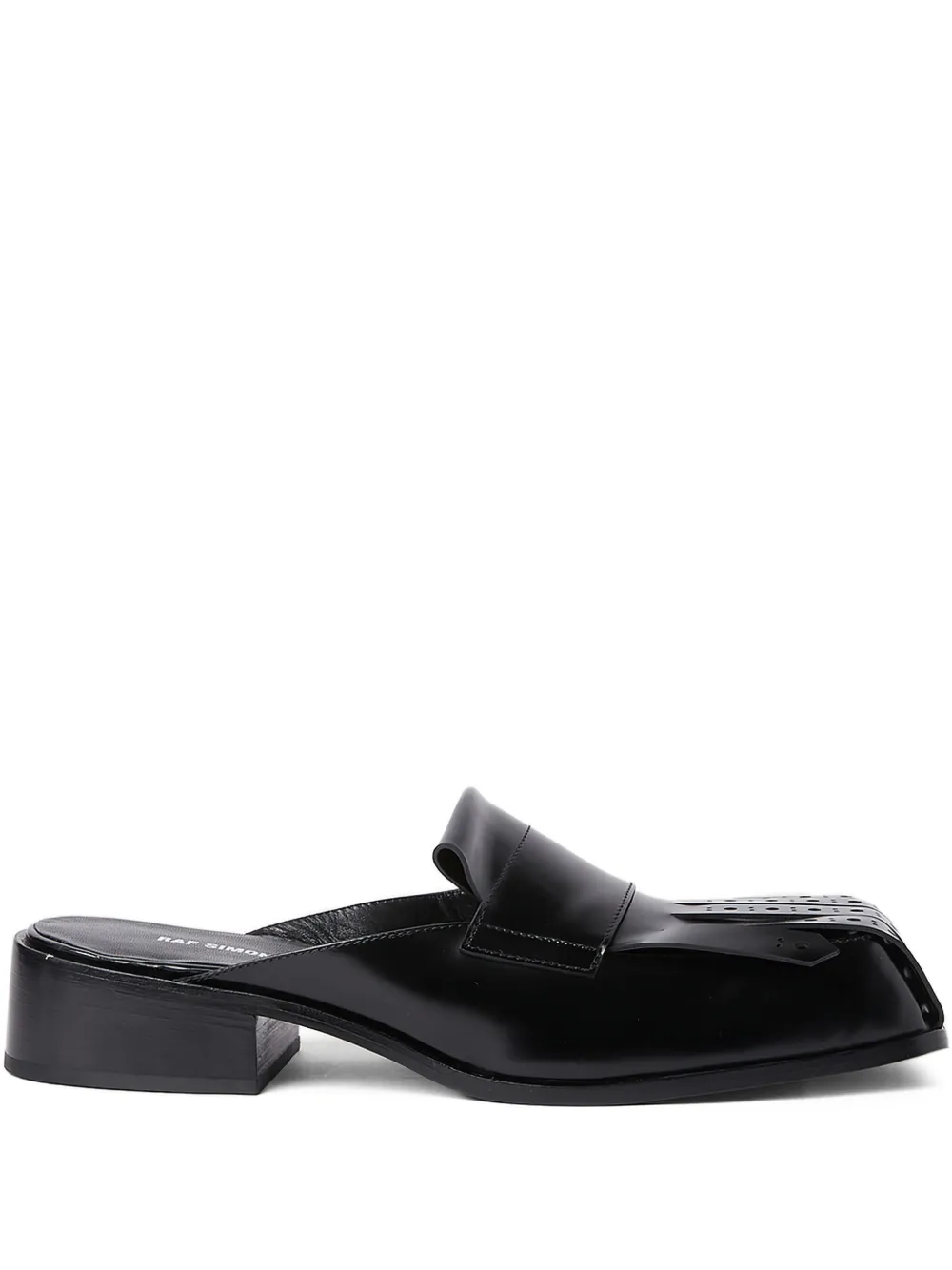Raf Simons leather slippers - Nero