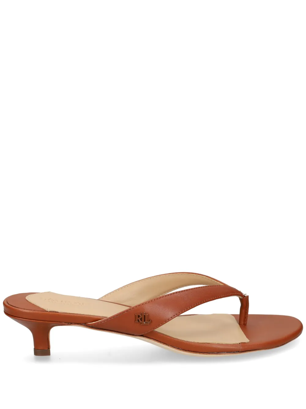 Lauren Ralph Lauren 35mm thong-style sandals - Marrone