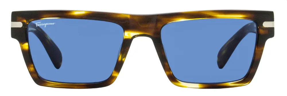 Ferragamo rectangle-frame sunglasses - Marrone