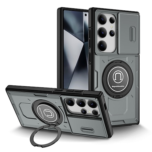 telefono Custodia Per Samsung Galaxy S24 Ultra Plus S23 Ultra Plus S22 Plus Ultra S25 S25 più S25 Ultra Copertura Posteriore con Supporto Resistente a