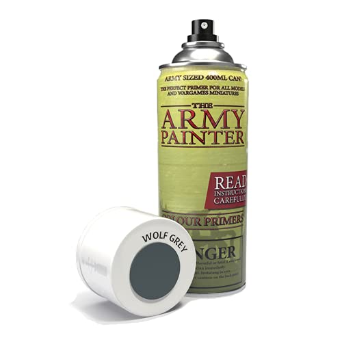 The Army Painter ๐ | Base Primer Wolf Grey | Spray Acrilico Base Per Pittura Di Modellini In Miniatura | Grigio