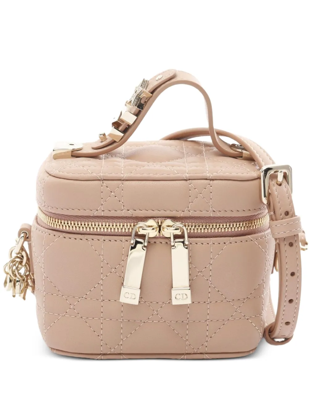 Christian Dior Pre-Owned 2010s micro Lady Dior vanity bag - Rosa