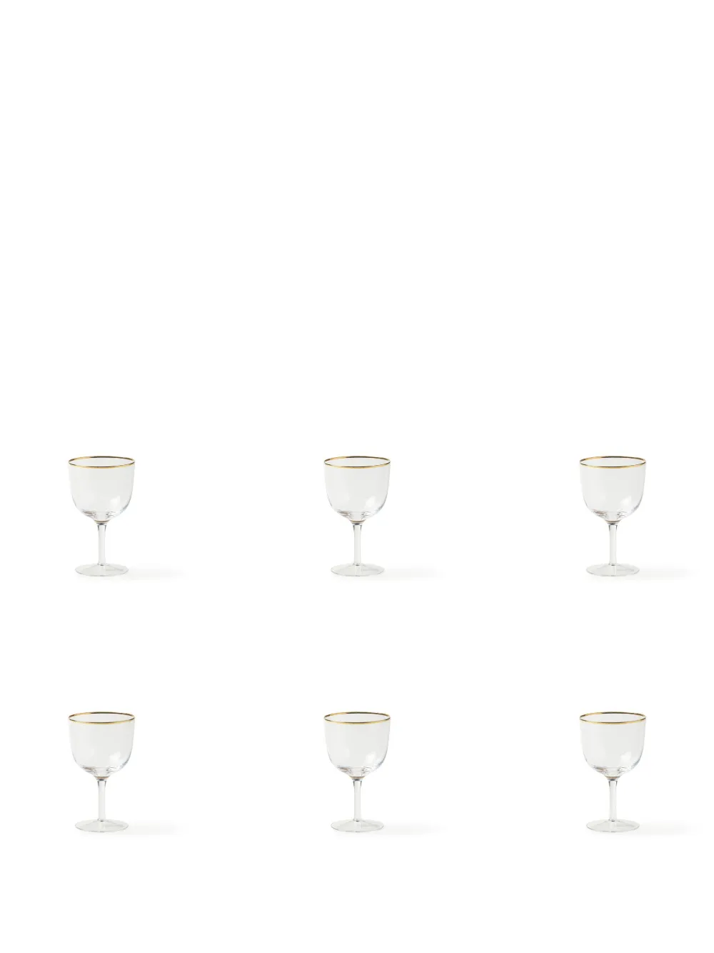 Bitossi Home Deco wine glasses (set of six) - Bianco