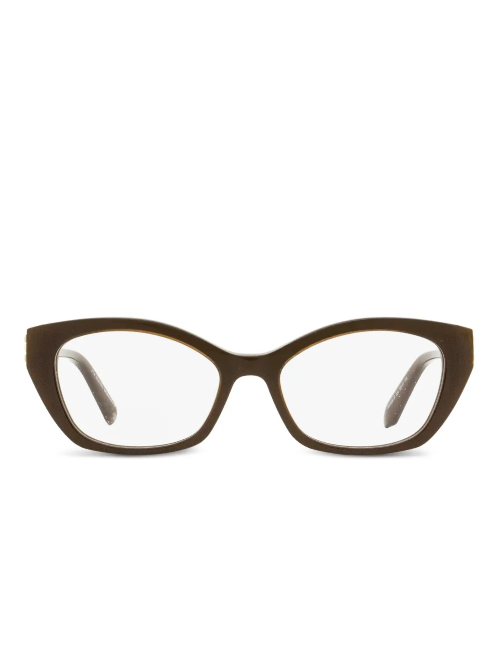 Swarovski cat-eye frame glasses - Marrone
