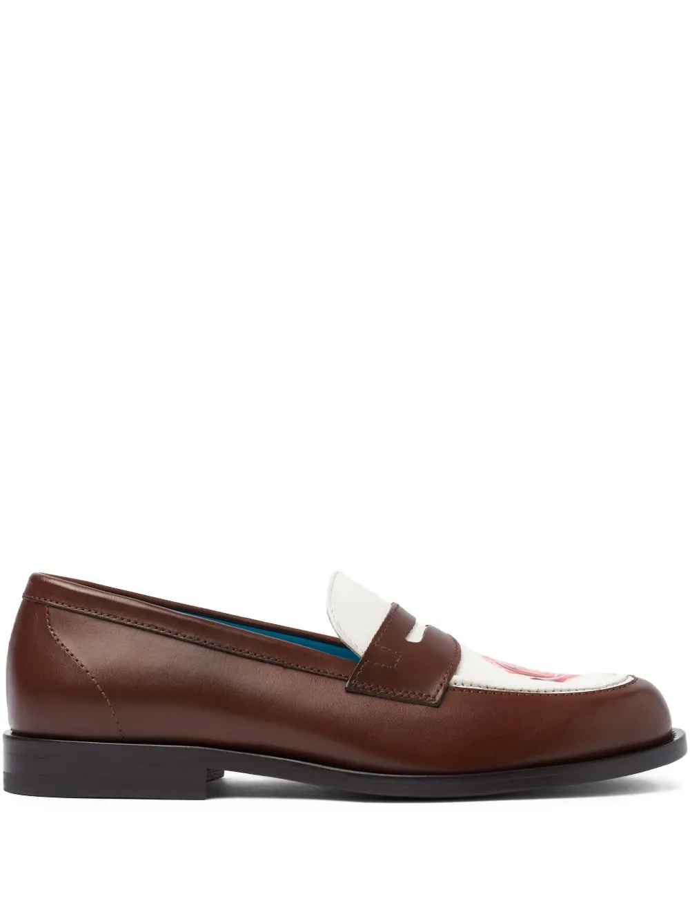 Scarosso rose-embellished loafers - Marrone