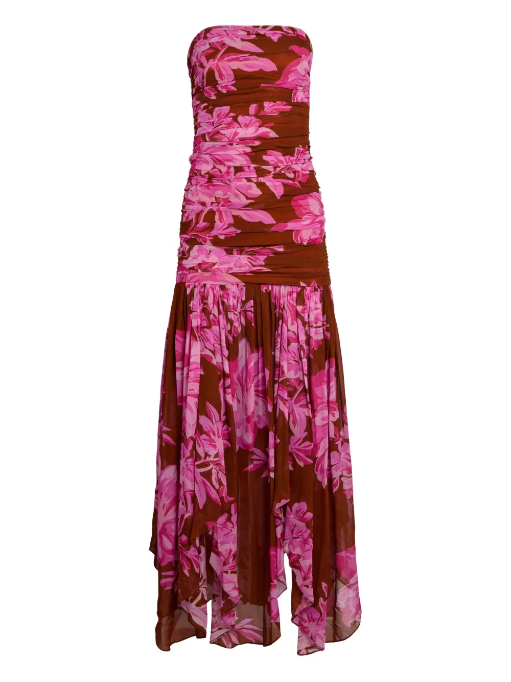 Retrofete Teryn floral-ruffle maxi dress - Rosa
