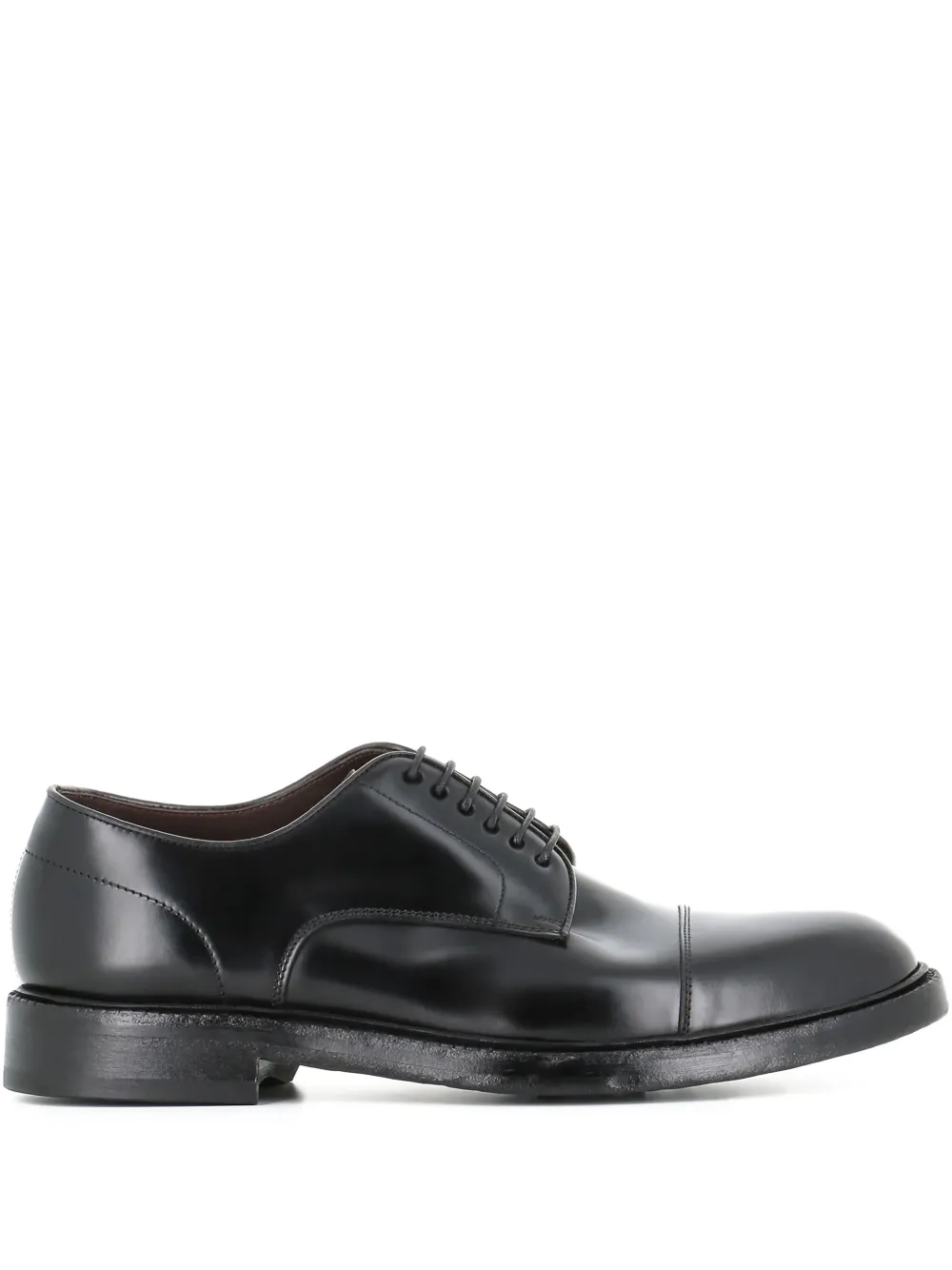 Green George 7084 cap-toe Derby shoes - Nero
