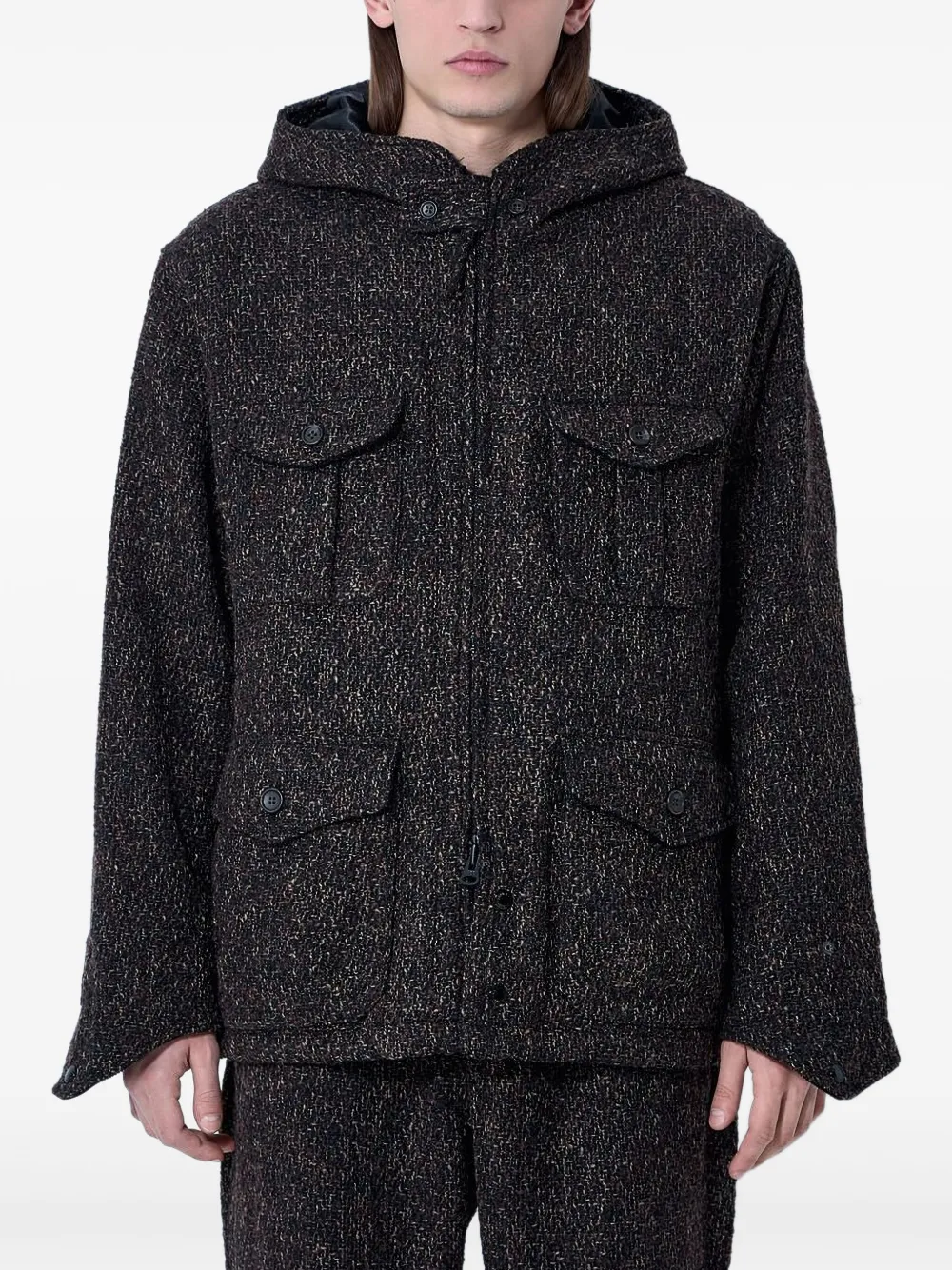 Engineered Garments mélange-effect jacket - Marrone