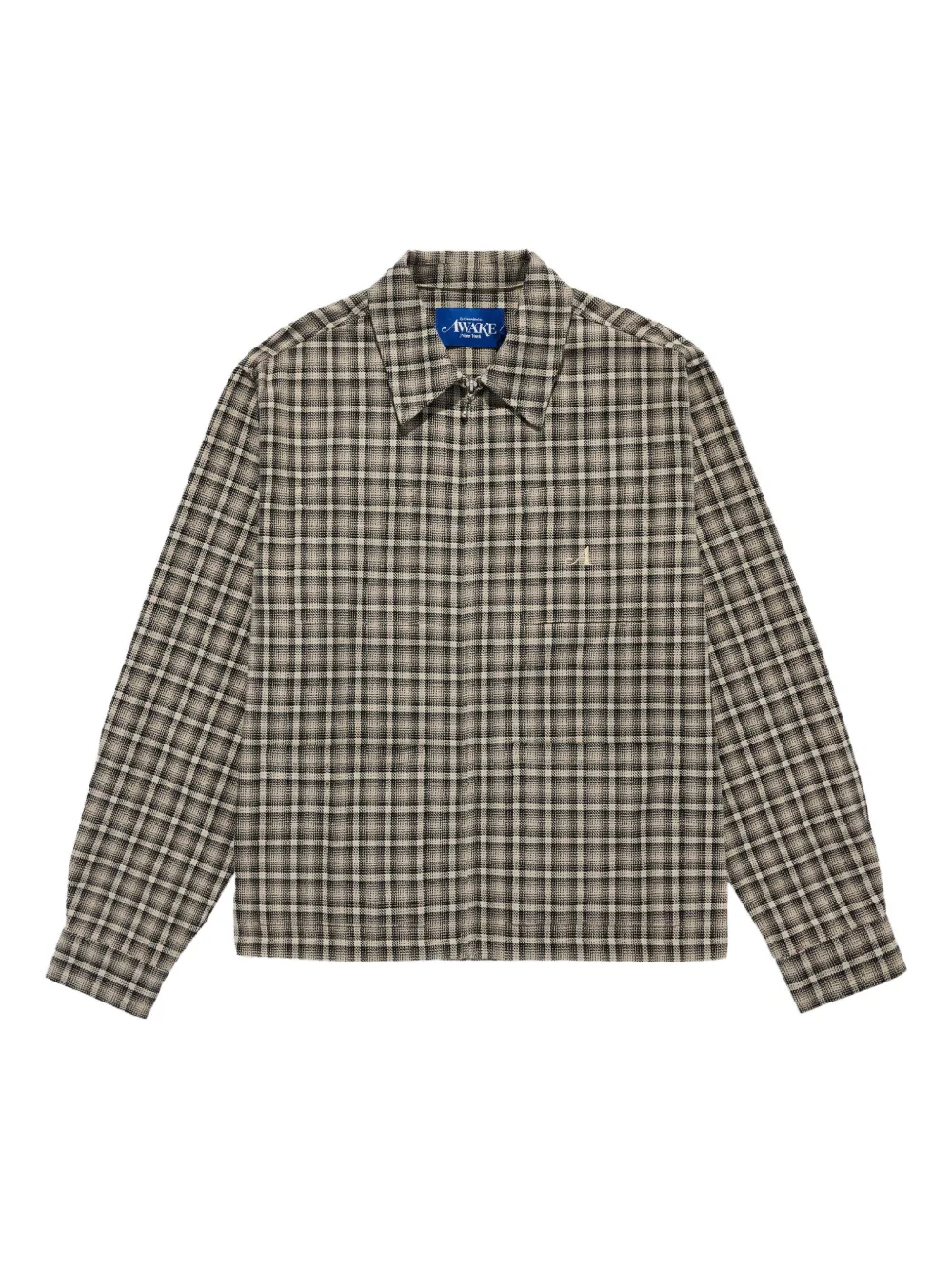 Awake NY cotton-blend checked shirt - Marrone