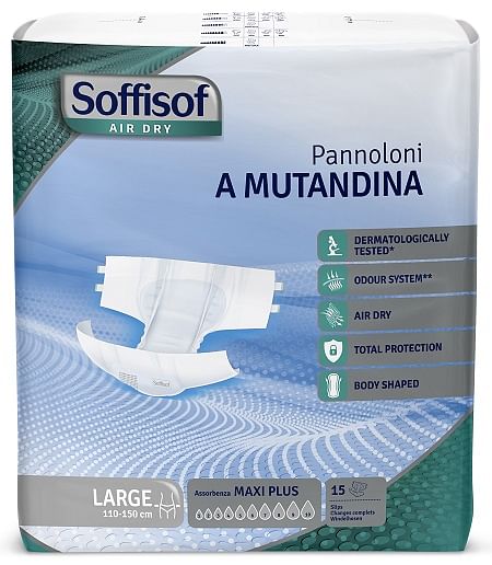 S.I.L.C. Pannolino Mutandina Air Dry Soffisof Maxi Plus L 15 Pezzi