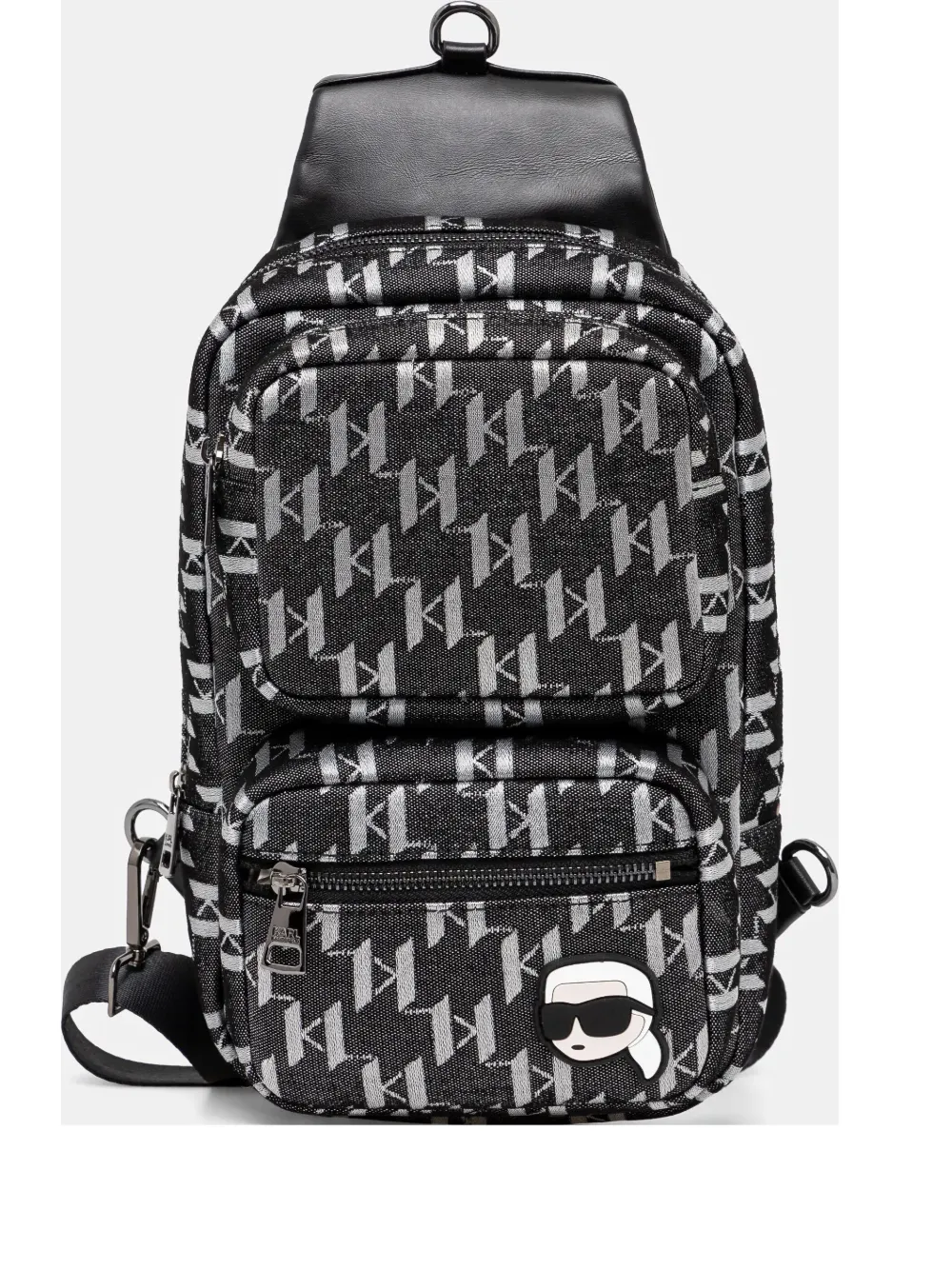 Karl Lagerfeld K/monogram compact backpack - Nero