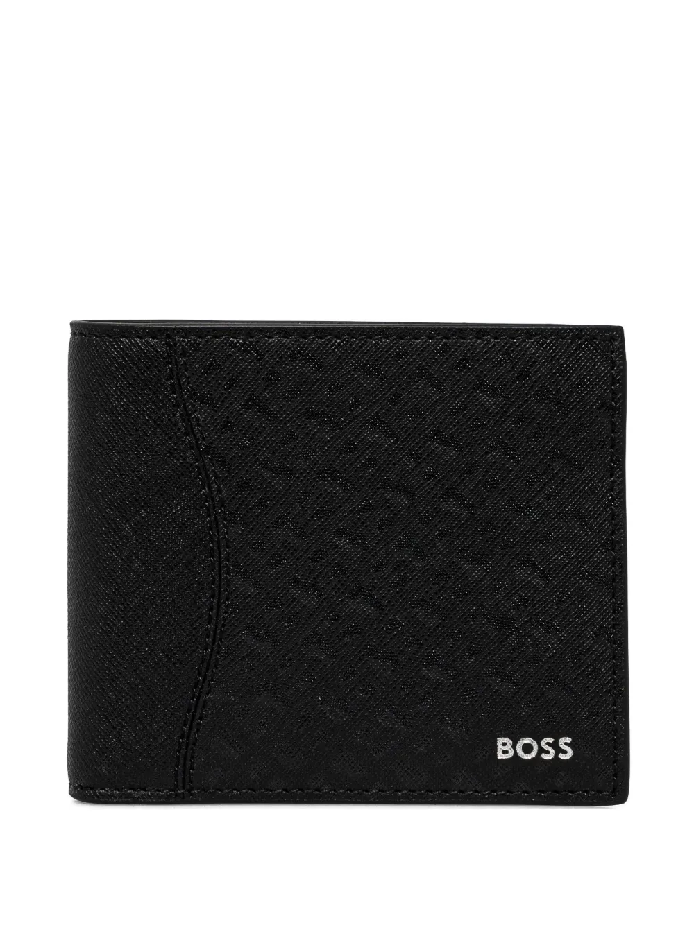 BOSS textured bi-fold wallet - Nero