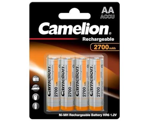 Pack De 4 Batterias Rechargeables 1,2V Lr6/Aa Ni-Mh Accu 2700 Mah
