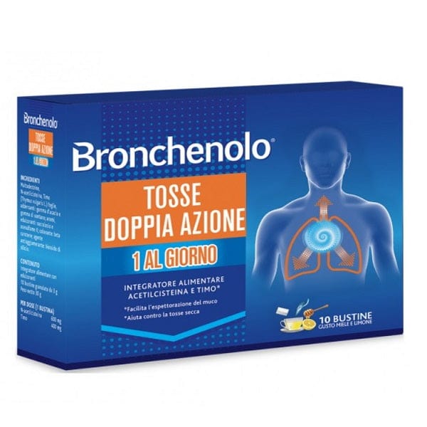 Bronchenolo Tosse Doppia Azione 1 Al Giorno 10 Bustine Miele Limone