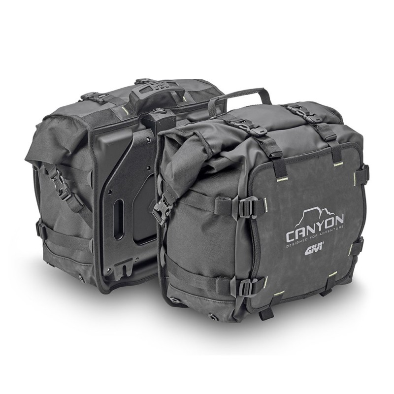 Coppia Borse Laterali Givi CANYON RANGE GRT720 25+25 Litri Nero