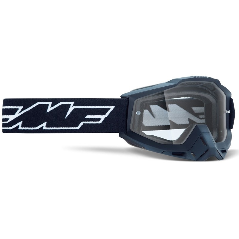 Maschera Moto FMF Powerbomb Rocket Nero Lente Chiara