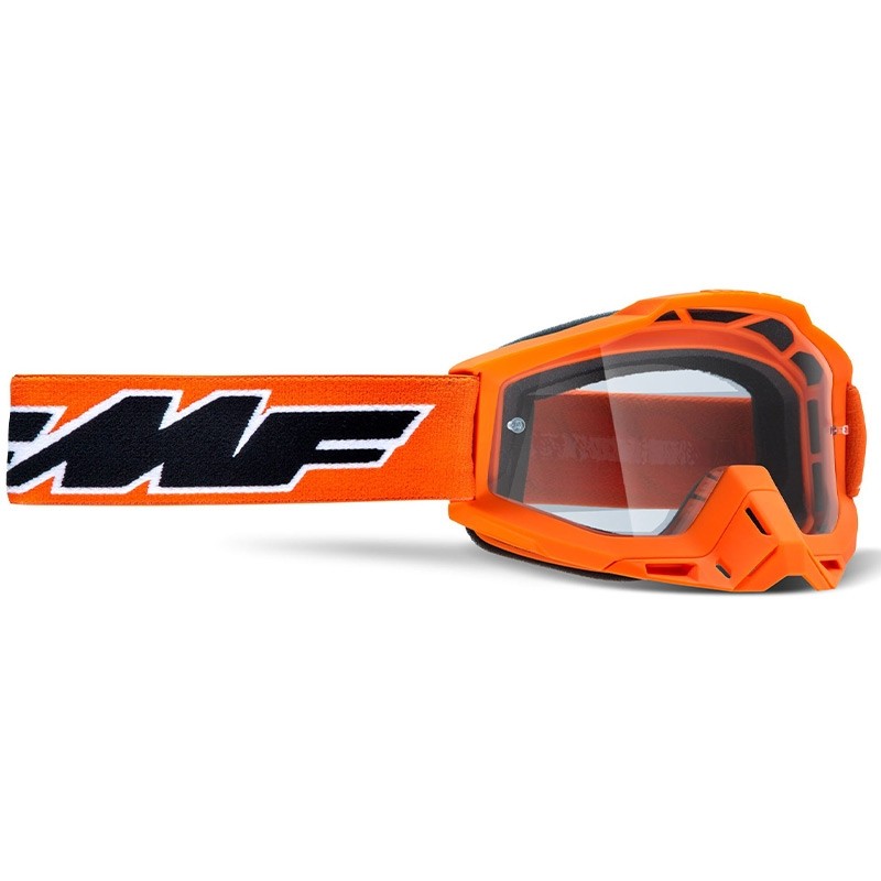 Maschera Moto FMF Powerbomb Rocket Arancione Lente Chiara