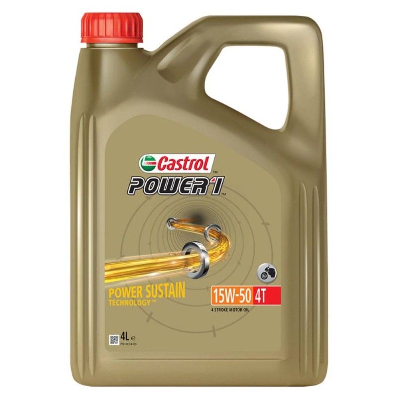 Olio Moto 4 Tempi Castrol Power 1 15W-50 4 Litri HUJ