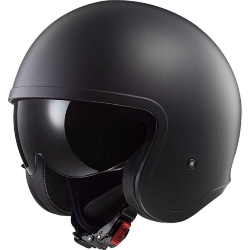 Casco Jet Ls2 OF599 Spitfire II Solid Nero Opaco M