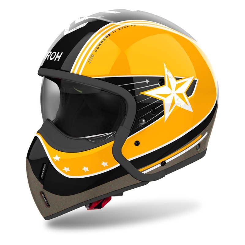 Casco Crossover Airoh J 110 Command Giallo Lucido XL