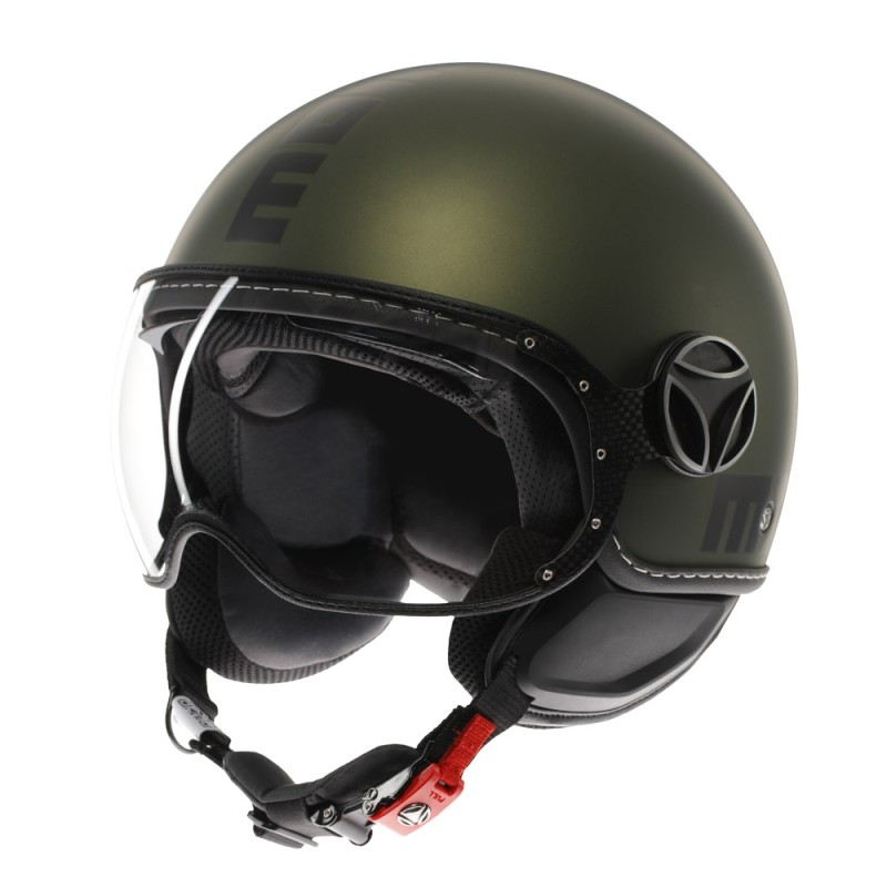 Casco Jet Momo Design Fgtr Evo Mono Opaco Verde Nero M