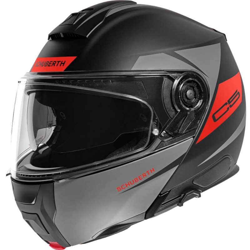 Casco Modulare Schuberth C5 ECE Eclipse Rosso Antracite XL