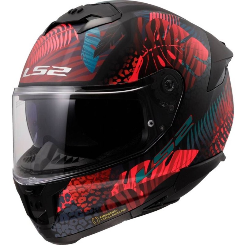 Casco Integrale Ls2 FF808 Stream II Jungle Nero Opaco Rosa Blu L