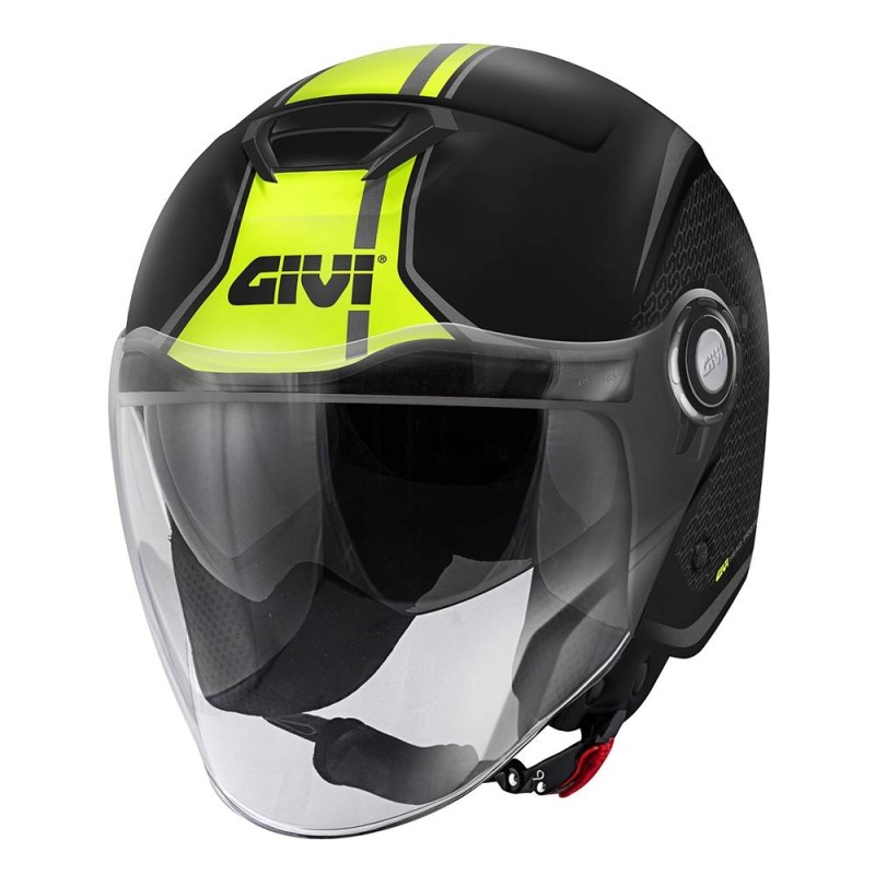 Casco Jet Givi 12.5 Touch Nero Opaco Giallo S