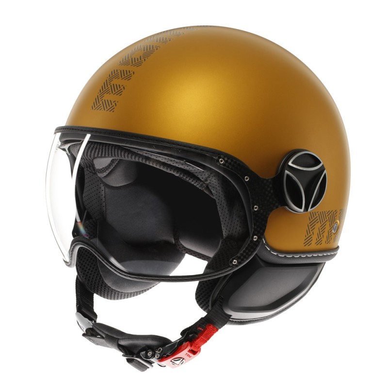 Casco Jet Momo Design Fgtr Evo Hip Opaco Ocra Grigio XL