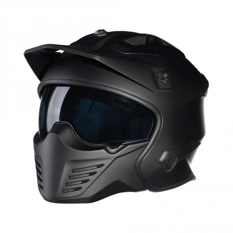 Casco Crossover Bayard Xp-69 S Draco Hybrid Nero Opaco L