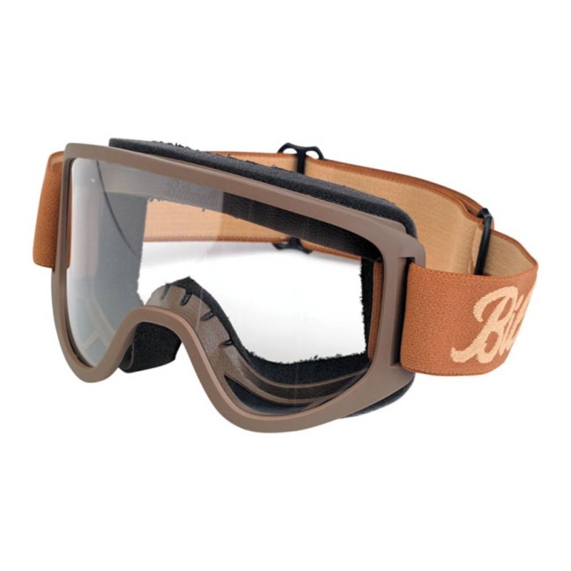Maschera Moto Biltwell Moto 2.0 Script Marrone Cioccolato