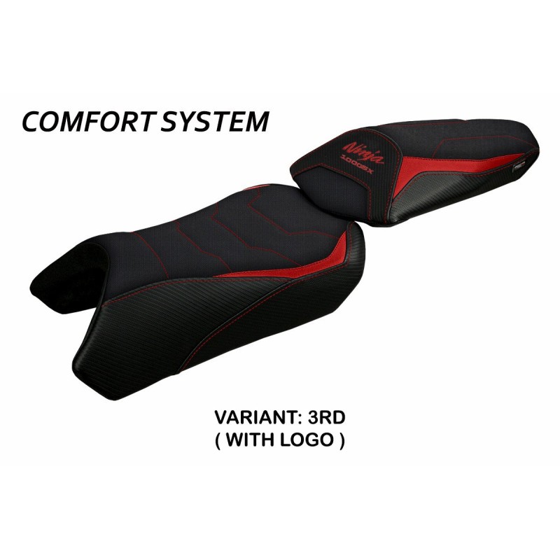 Rivestimento sella compatibile Kawasaki Ninja 1000 SX (20-23) modello Arusha comfort system 3RD (rosso) CON LOGO