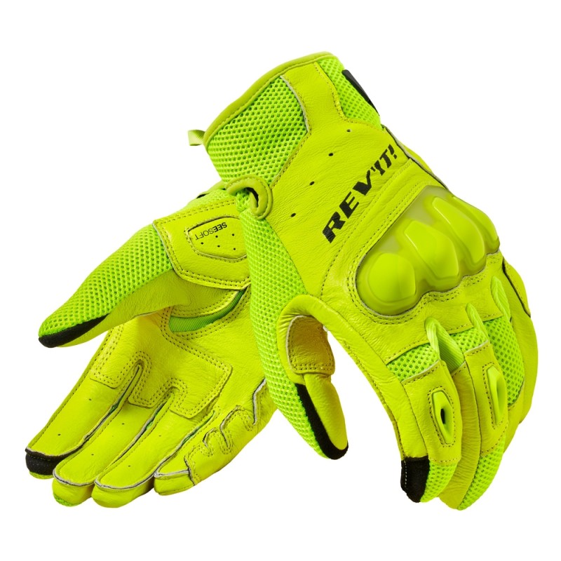 Guanti In Pelle Revit Ritmo Neon Giallo XL