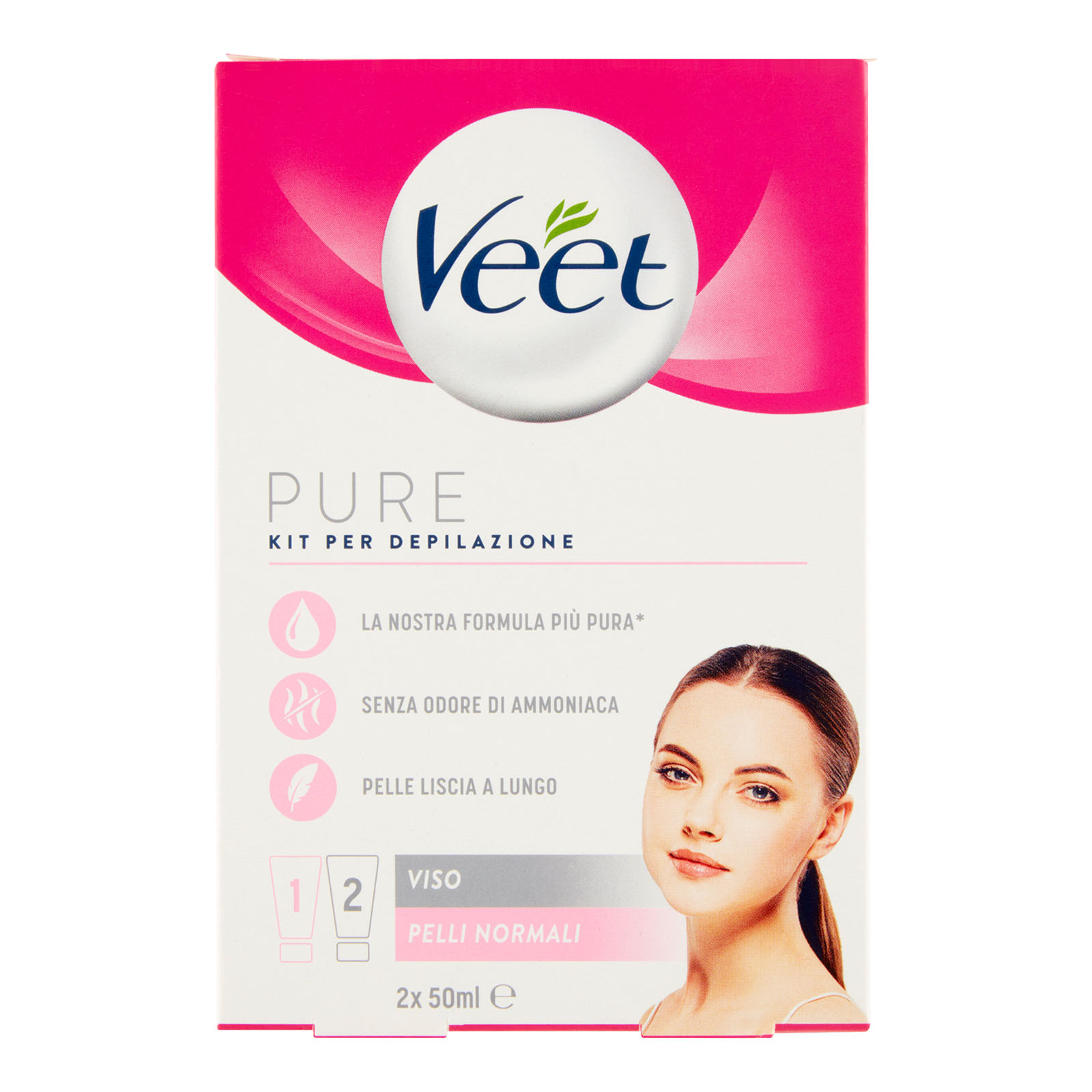 Kit Completo Depilazione Viso, Crema Depilatoria E Crema Post Epilazione, 2x 50 Ml