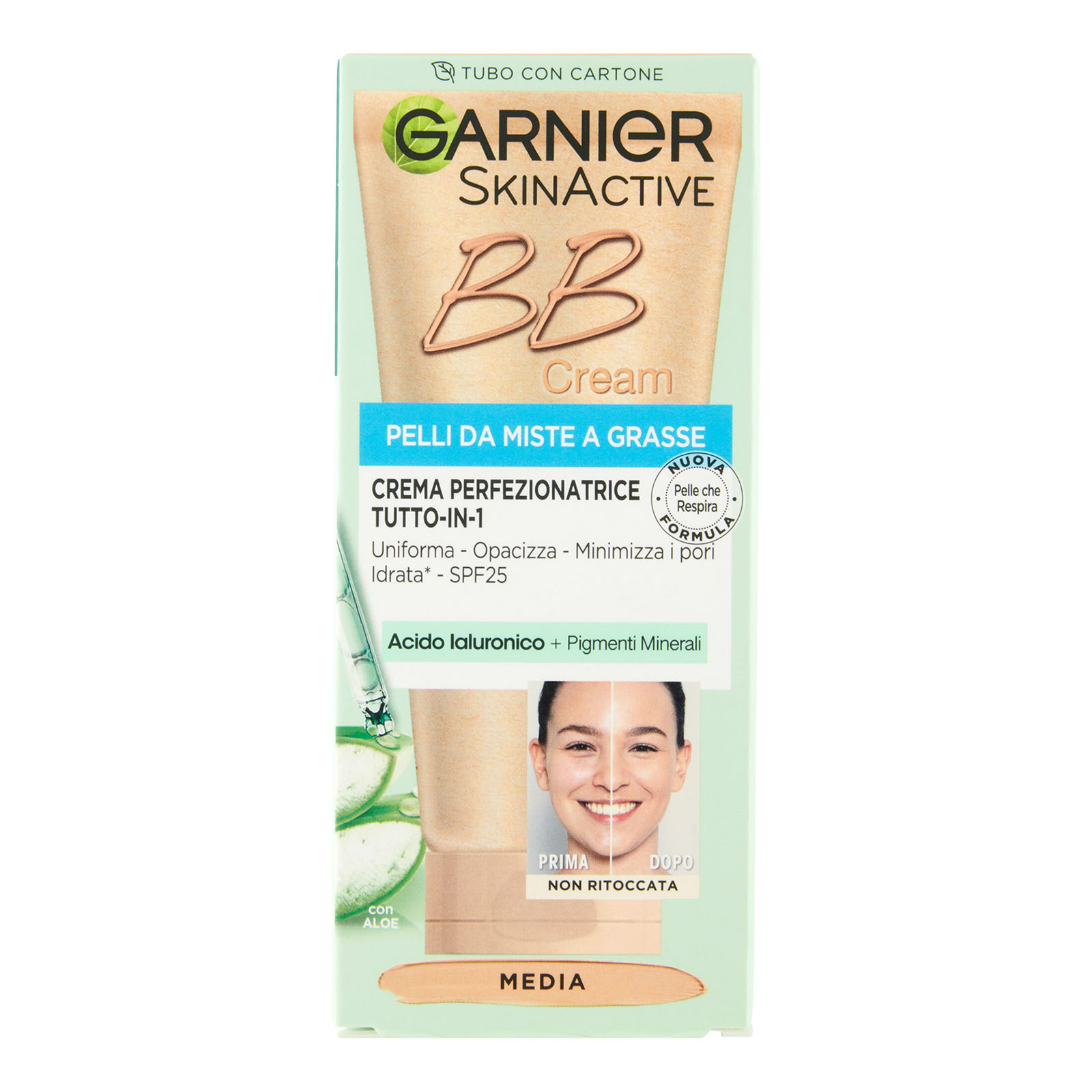 Bb Cream Oil Free, Con Acido Ialuronico, Tonalità Media 50 ml