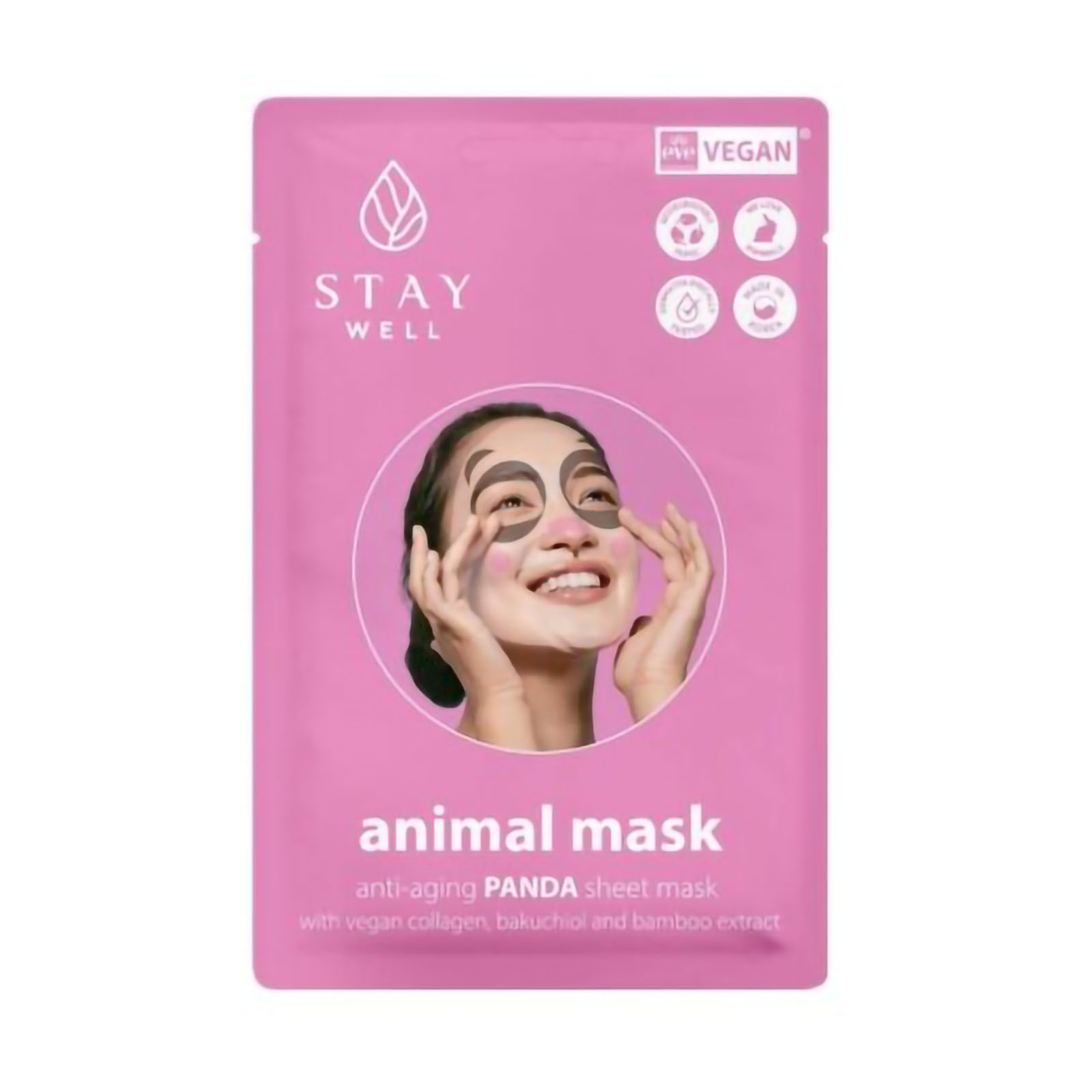 Stay Well Vegan Animal Mask Panda