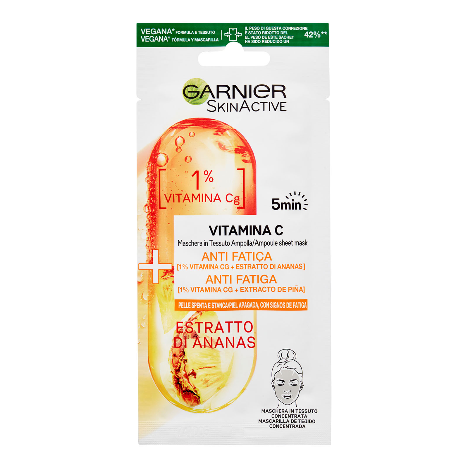 Skinactive - Maschera Vitamina C E Ananas