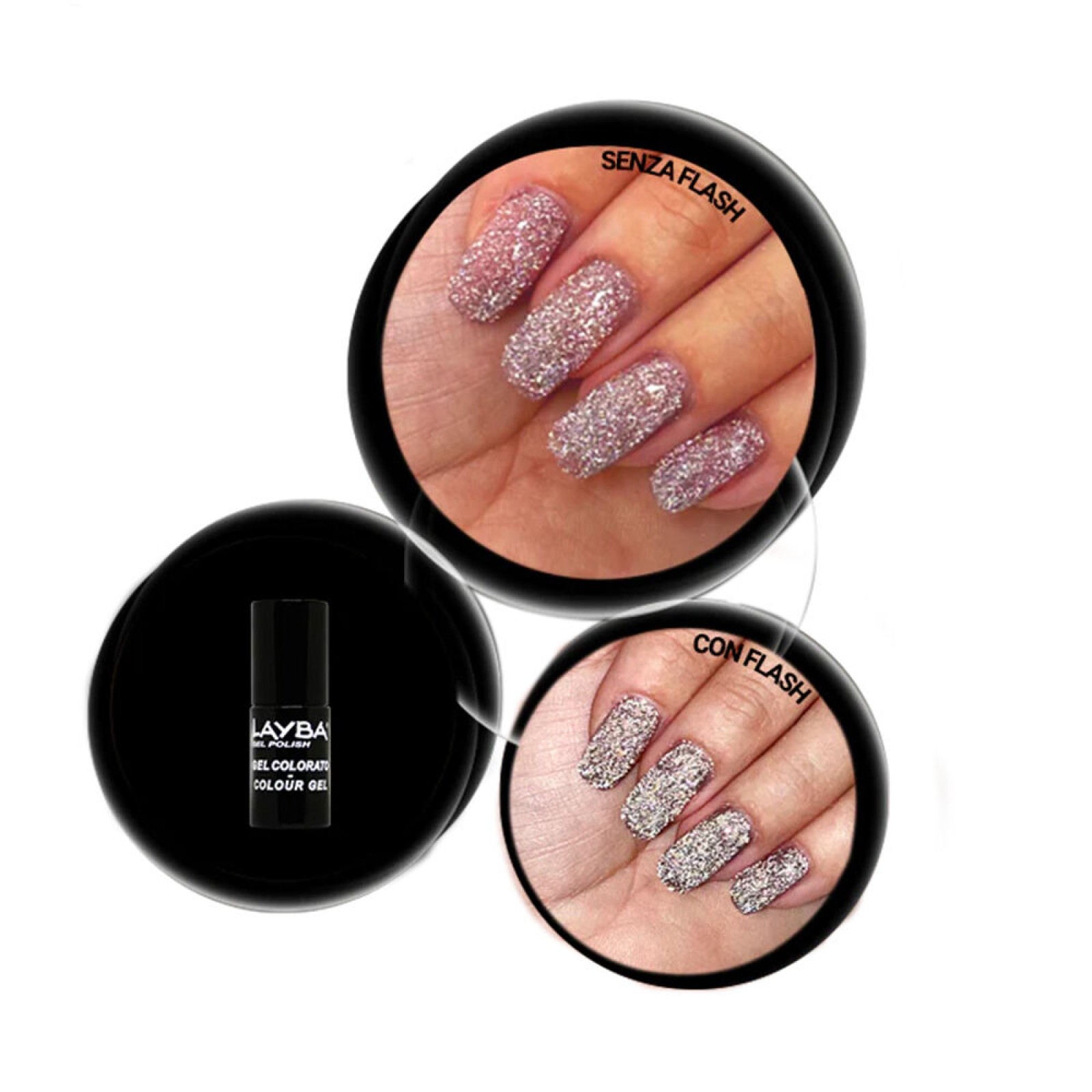 Smalto Unghie Semipermanente - Glitter N. 753