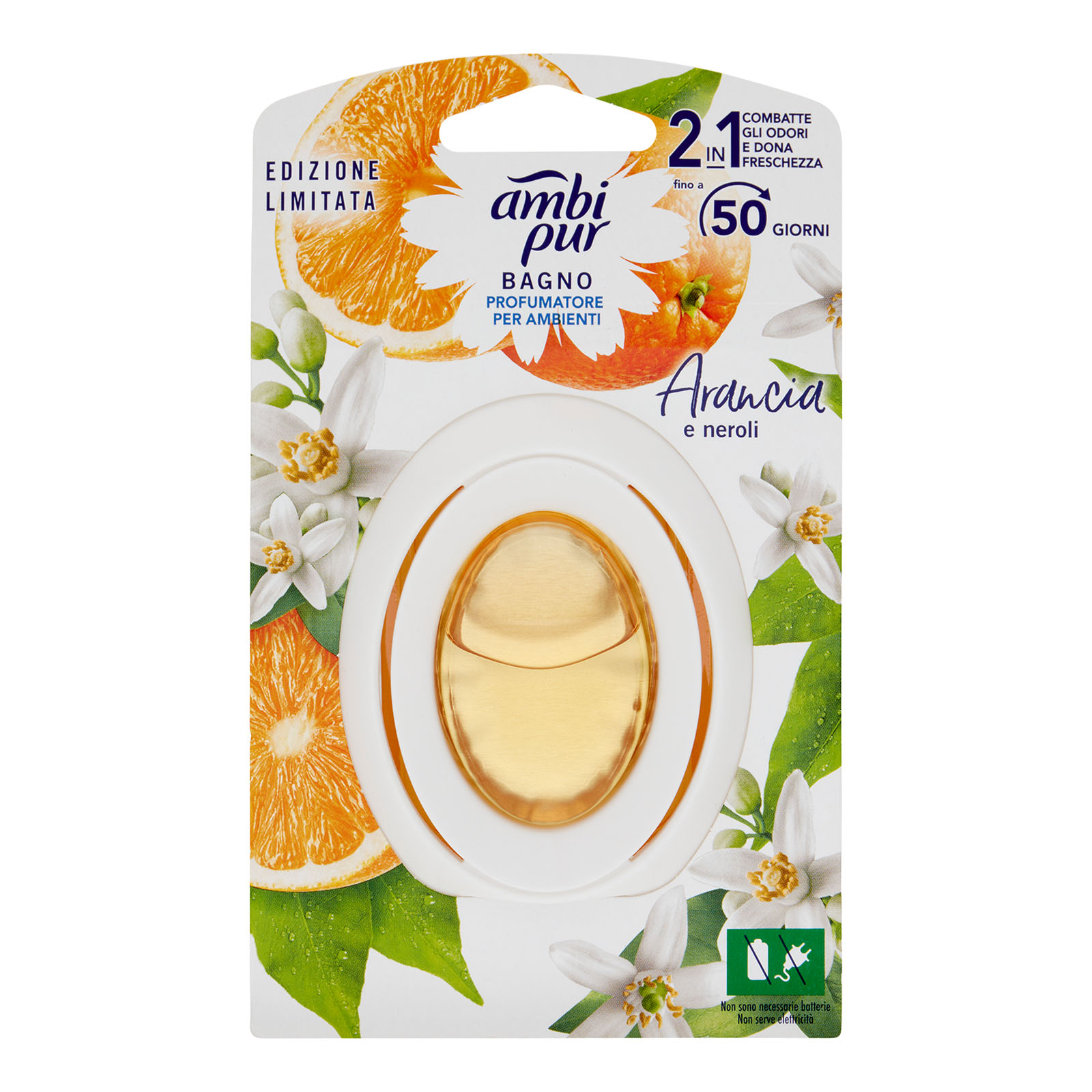Bagno 2in1 Elimina E Previene, Profumatore Per Ambienti, Arancia E Neroli
